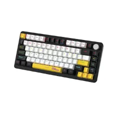 Pc Power K82 RGB Wired (Blue Switch) Black Yellow (White+Black+Yellow Key) Mechanical Gaming Keyboard