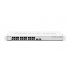 Mikrotik CSS326-24G-2S+RM SwOS powered 24 port Gigabit Ethernet switch with two SFP+ ports in 1U rackmount case