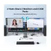 Ugreen AK500 (55455) HDMI KVM Black & Gray Switch with 4 USB Port #55455 (2 Computers, 2 Monitors)