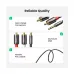 UGREEN AV116 (10590) 3.5mm Male to 2RCA Male, 3 Meter, Black Audio Cable #10590