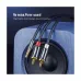 UGREEN AV116 (10590) 3.5mm Male to 2RCA Male, 3 Meter, Black Audio Cable #10590