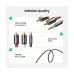 UGREEN AV116 (10749) 3.5mm Male to 2RCA Male, 1 Meter, Black Audio-Video Cable # 10749