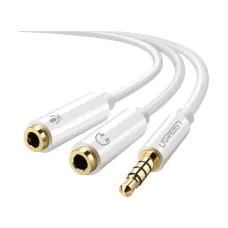 UGREEN AV141 (10789) 3.5mm Male to Dual Female White Audio Converter #10789