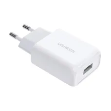 UGREEN CD122 (10133) 18W USB QC 3.0 White Charger / Charging Adapter #10133 (2 Pin, EU)