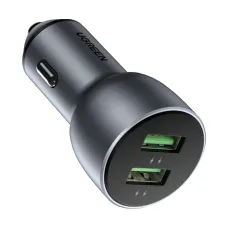 UGREEN CD213 (10144) 36W Two USB Ports QC 3.0 Dark Blue Car Charger #10144