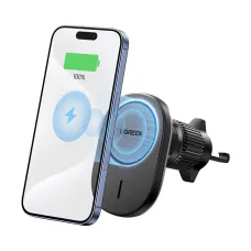 Ugreen CD345 Black 15W MagSafe Qi Auto-Alignment Car Mount Wireless Charger #25925