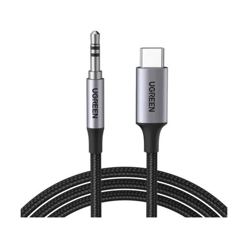 UGREEN CM450 (20192) USB Type-C Male to 3.5mm Male, 1 Meter, Black Audio Cable #20192