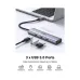 UGREEN CM475 (60600) Type-C Male to Tri USB 3.0 & Lan Female Grey Converter #60600