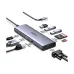 UGREEN CM498 (15600) Type-C Male to HDMI, VGA, Tri USB, LAN, SD, TF & Type-C Female Gray Multiport Converter #15600
