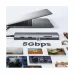 UGREEN CM498 (15600) Type-C Male to HDMI, VGA, Tri USB, LAN, SD, TF & Type-C Female Gray Multiport Converter #15600