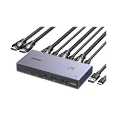 UGREEN CM692 (25961) HDMI KVM Gray Switch with 4 USB Port #25961