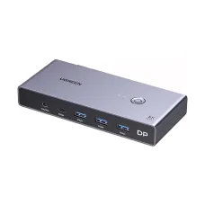 UGREEN CM695 (25962) DisplayPort KVM Gray Switch with 4 USB Port #25962