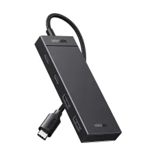 UGREEN CM806 (35583) Type-C Male to Dual USB & Dual Type-C Female Black Hub #35583