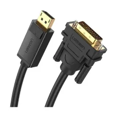 UGREEN DP103 (10243) DisplayPort Male to DVI Male, 1.5 Meter, Black Cable # 10243 (1080p)