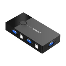 UGREEN (CM595) 30357 KVM Black Switch with 2 Ports USB (30357)