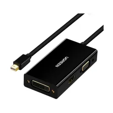 UGREEN MD114 (20418) Mini DisplayPort Male to HDMI, VGA & DVI Female Black Converter #20418