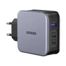 UGREEN Nexode CD289 (90549) Dual USB-C & USB Gan 140W PD Gray Charger / Charging Adapter #90549