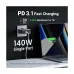 UGREEN Nexode CD289 (90549) Dual USB-C & USB Gan 140W PD Gray Charger / Charging Adapter #90549