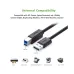 UGREEN US210 (30753) USB 3.0 Type-A Male to Type-B Male, 1 Meter, Black Printer Cable #30753