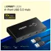 UGREEN US216 (30768) Dual USB Male to Quad USB Female Black Hub # 30768