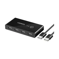 UGREEN (30767) US216 Dual USB Male to Quad USB Female Black Hub # 30767