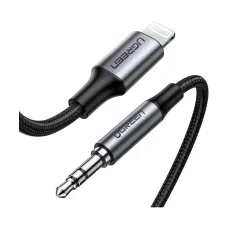 UGREEN US315 (70862) Lightning Male to 3.5mm Male, 2 Meter, Black Audio Cable #70862