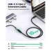 UGREEN US353 (10387) USB Type-C Male to Female, 1 Meter, Black Extension Cable # 10387