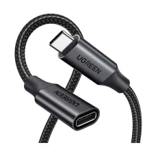 UGREEN US372 (45191) USB 3.2 Type-C Male to Female, 1 Meter, Dark Gray Extension Cable #45191