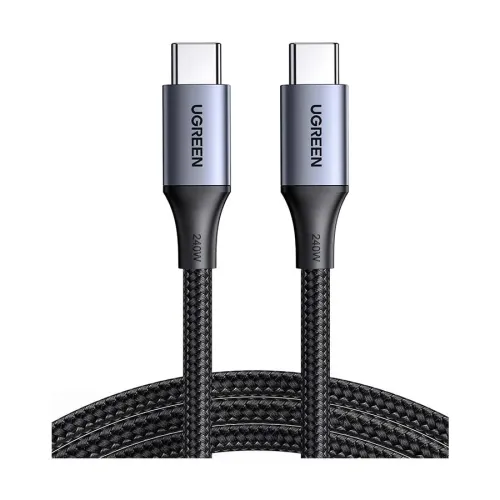 UGREEN US535 (15311) USB Type-C Male to Male, 1 Meter, Space Gray Charging & Data Cable #15311