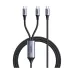 UGREEN US561 (35087) USB Type-C Male to Dual Male, 1.5 Meter, Black Charging Cable # 35087 (100W)
