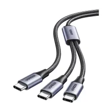 UGREEN US561 (35087) USB Type-C Male to Dual Male, 1.5 Meter, Black Charging Cable # 35087 (100W)