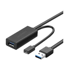 UGREEN US175 (20826) USB Male to Female, 5 Meter, Black Extension Cable #20826