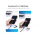 UGREEN 30875 USB Male to Micro USB & Type-C Black 1 Meter Charging & Data Cable #30875