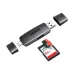 UGREEN 80191 USB Type-C & USB Male to SD/Micro SD/MMC Micro/RS MMC Black Card Reader #80191 (OTG)