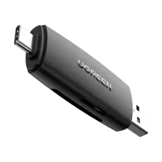 UGREEN 80191 USB Type-C & USB Male to SD/Micro SD/MMC Micro/RS MMC Black Card Reader #80191 (OTG)