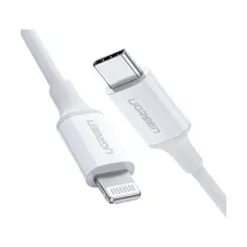 UGREEN US171 (60748) USB Type-C Male to Lightning Male, 1.5 Meter, White Charging Cable # 60748