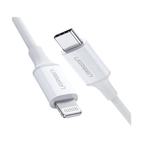 UGREEN US171 (60748) USB Type-C Male to Lightning Male, 1.5 Meter, White Charging Cable # 60748