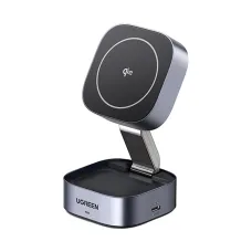 Ugreen W702 Grey 15W 2-in-1 MagSafe Qi2 Wireless Charger #35316