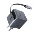 Ugreen X614 (65822) 45W GaN USB & USB-C Gray Fast Charger / Charging Adapter with Built-in Type-C Cable #65822