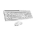 Value-Top KMW1096W White Wireless Silent Office Keyboard & Mouse Combo with Bangla