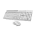 Value-Top KMW1096W White Wireless Silent Office Keyboard & Mouse Combo with Bangla