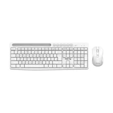 Value-Top KMW1096W White Wireless Silent Office Keyboard & Mouse Combo with Bangla