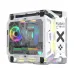 Value-Top Mloong Series X-ERA Print Stream Mini Tower (Tempered Glass Window) White Open-Frame Gaming Desktop Casing