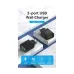 Vention FBAB0-EU 2-Port USB 18W Black Charger / Charging Adapter #FBAB0-EU