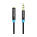 Vention VAB-B06-B150-M 3.5mm Male to Female, 1.5 Meter, Black Audio Cable # VAB-B06-B150-M