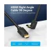 Vention AARBI HDMI 2.0 Male to Male, 3 Meter, Black 90 Degree Right Angle Cable #AARBI (4K)