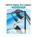 Vention ABJBH HDMI Male to DP Male, 2 Meter, Black Cable with USB Powered #ABJBH (4K)