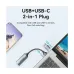Vention ACWHA Type-C & USB Male to HDMI Female, Gray Converter #ACWHA