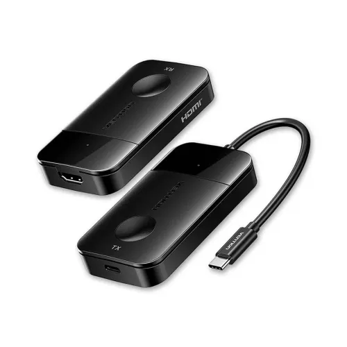 Vention ADOBB USB Type-C Male to HDMI Female Black Wireless Transmitter and Receiver (1xTransmitter,1xReceiver) #ADOBB