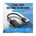 Vention CDYB0 USB Male to Dual 3.5mm Female Black External Sound Card # CDYB0